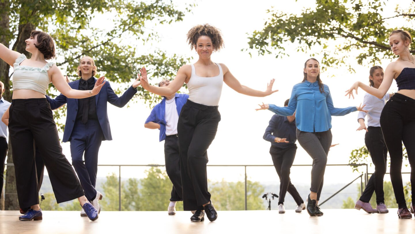 2023 Tap Dance Performance Ensemble on the Henry J. Leir Stage; Jamie Kraus photo.